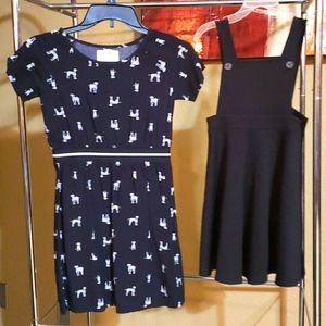 Two black big girl dress size 8